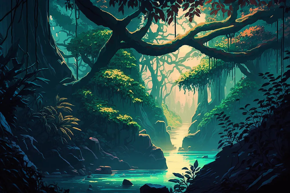 Jungle Waterfall | Paint By Numbers Kit