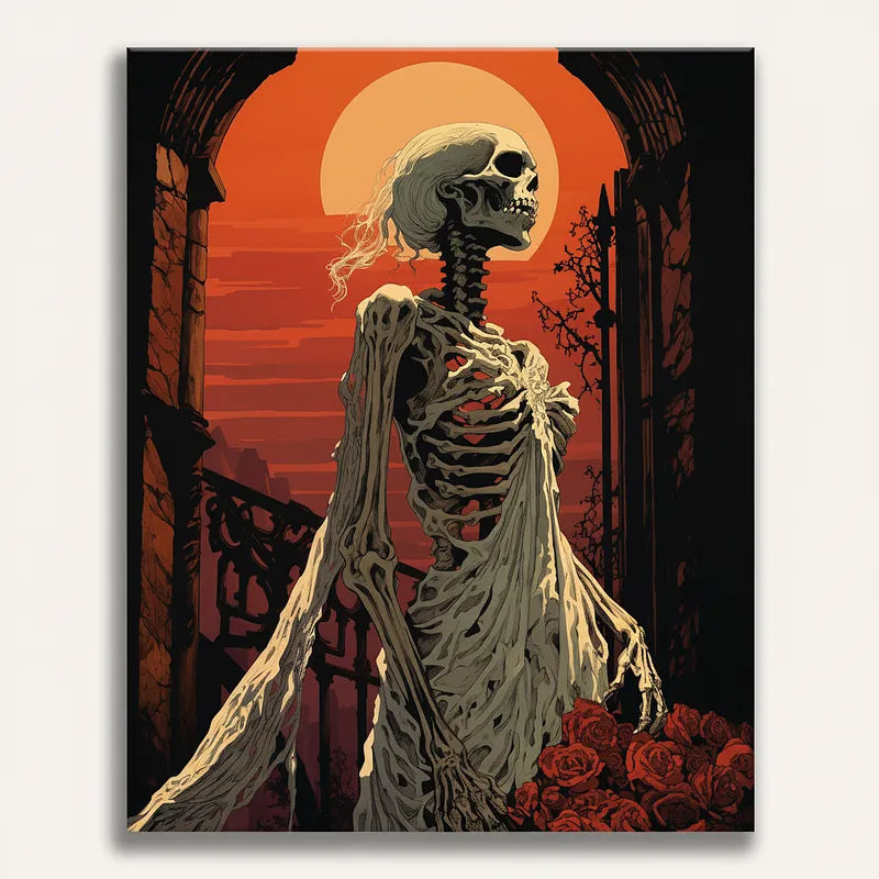 Gothic Skeleton Bride | Paint By Numbers Kit