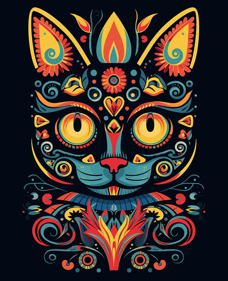 Mystical Cat Folk | Paint By Numbers Kit