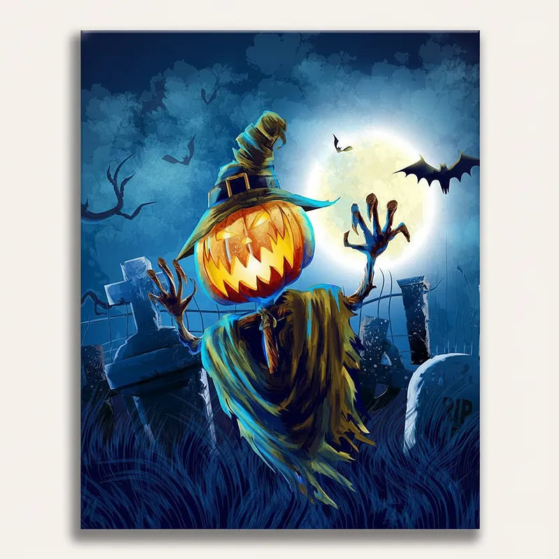 Halloween Scarecrow Paint | Paint By Numbers Kit