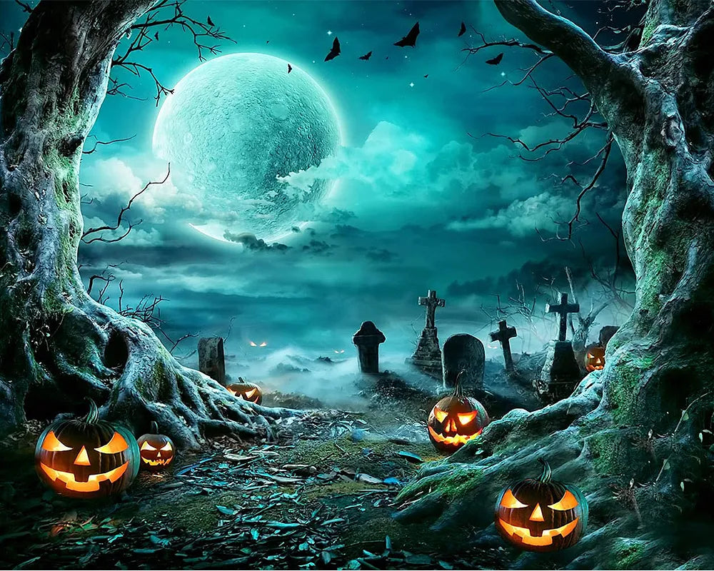 Spooky Halloween Cemetery | Paint By Numbers Kit