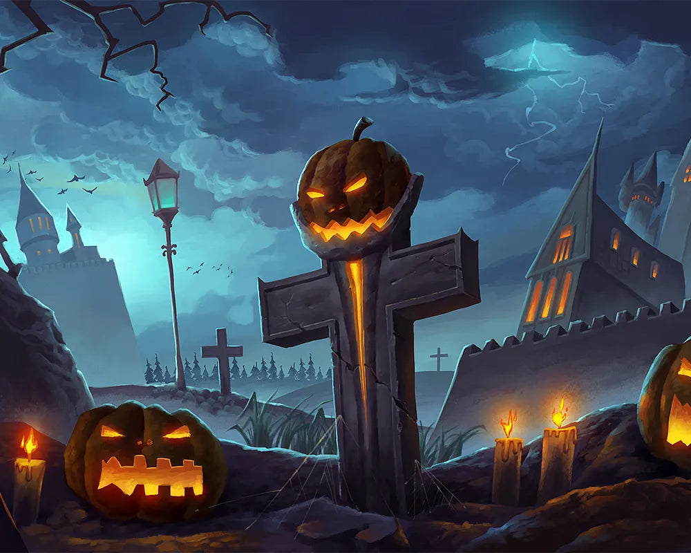 Halloween Graveyard Scene | Paint By Numbers Kit