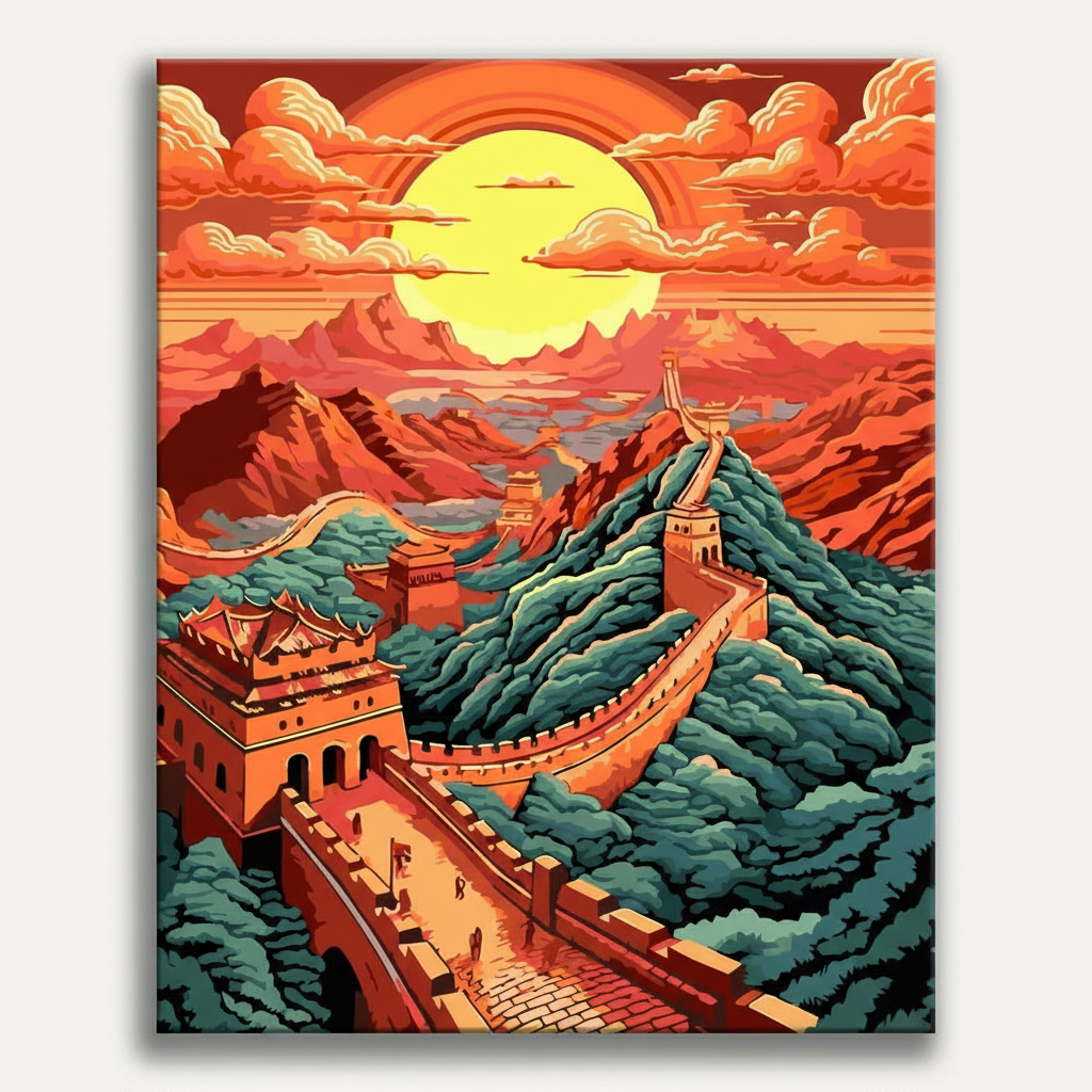 Great Wall Sunset | Paint By Numbers Kit