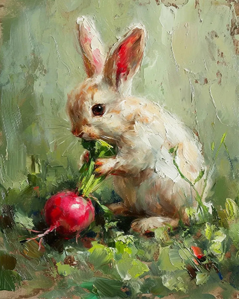 Bunny Radish Painting