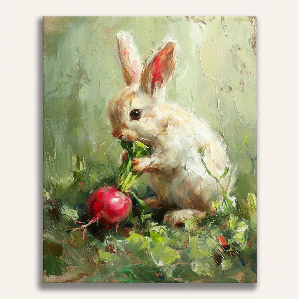 Bunny Radish Painting | Paint By Numbers Kit