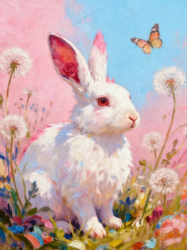 Whimsical Bunny Painting