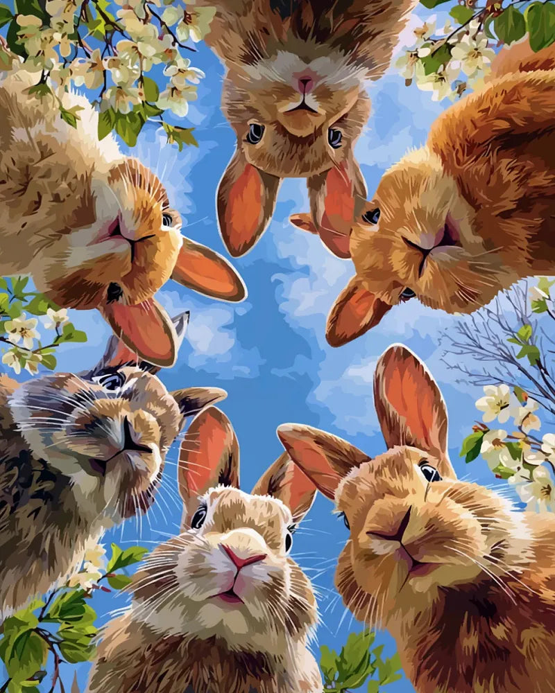 Curious Rabbits | Paint By Numbers Kit