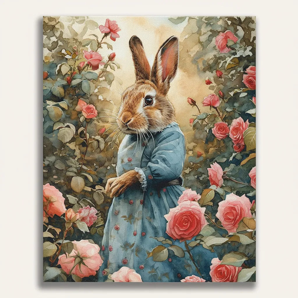Rabbit Rose Garden | Paint By Numbers Kit