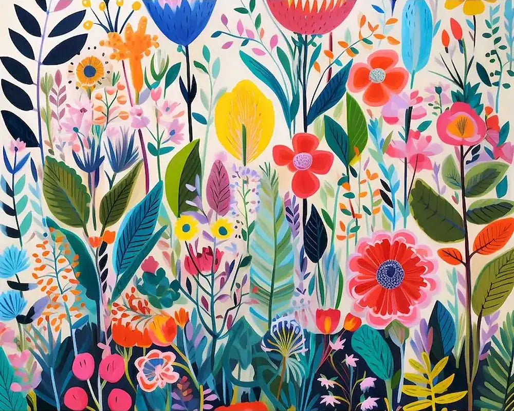 Vibrant Garden Florals | Paint By Numbers Kit