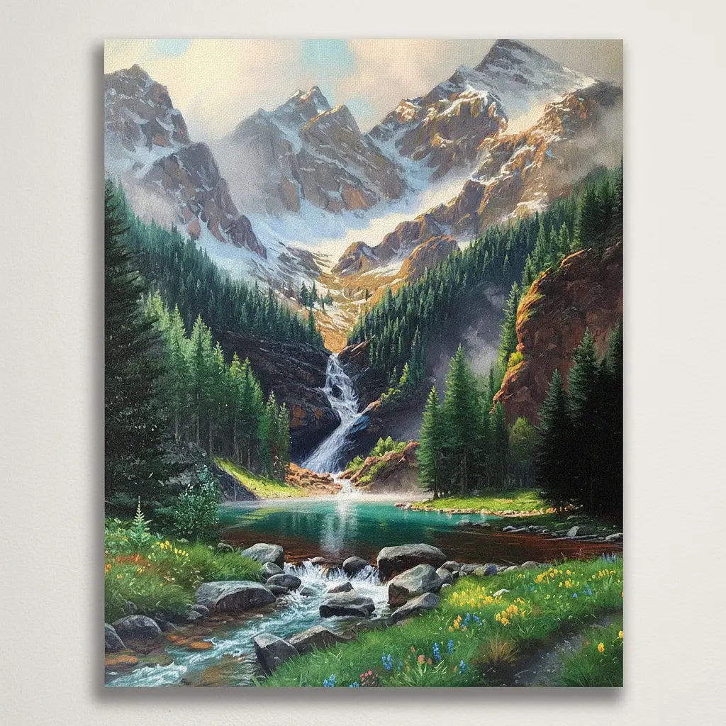 Mountain Lake Paradise | Paint By Numbers Kit