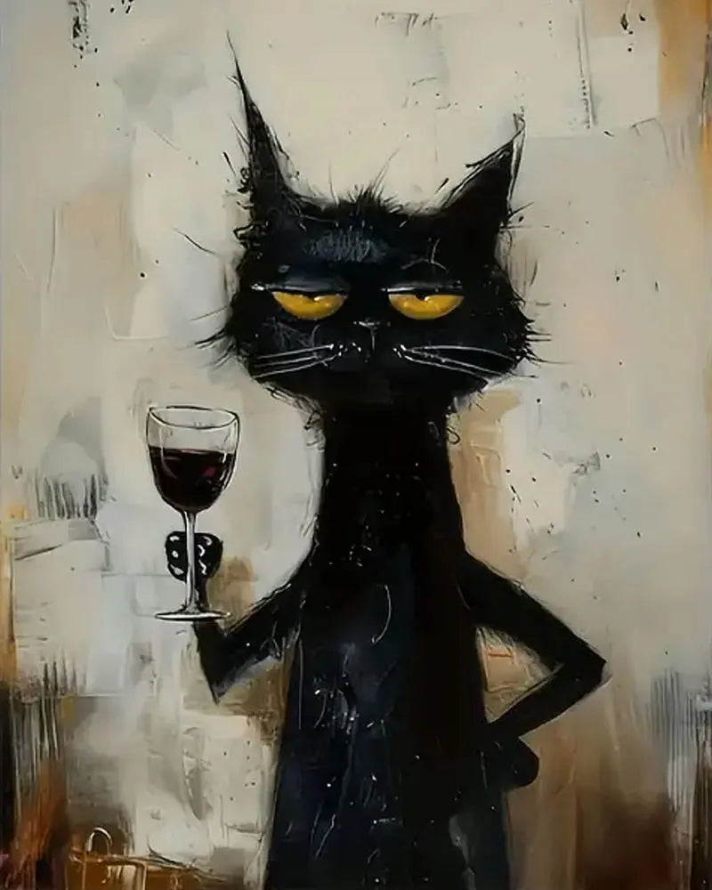 Grumpy Cat Wine | Paint By Numbers Kit