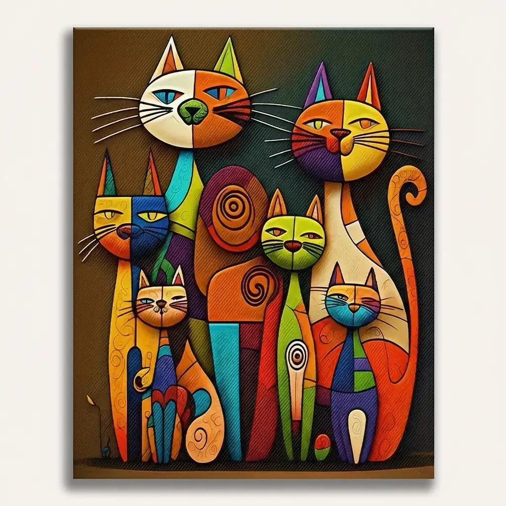 Colorful Cats | Paint By Numbers Kit