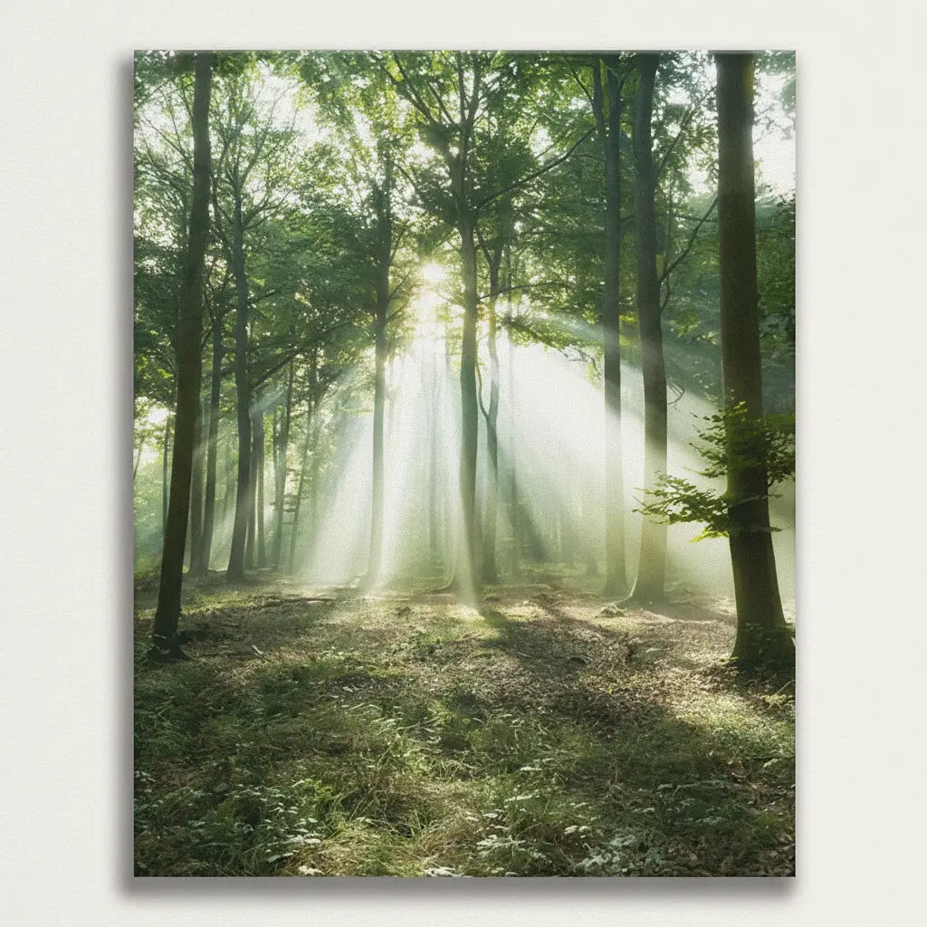 Sunlit Forest Kit - Framed Paint by Numbers Kit