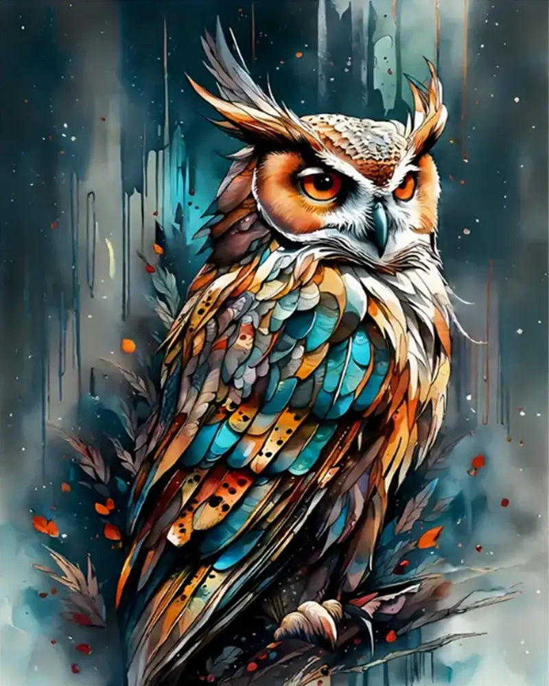 Majestic Owl Painting - Paint by Numbers Kit