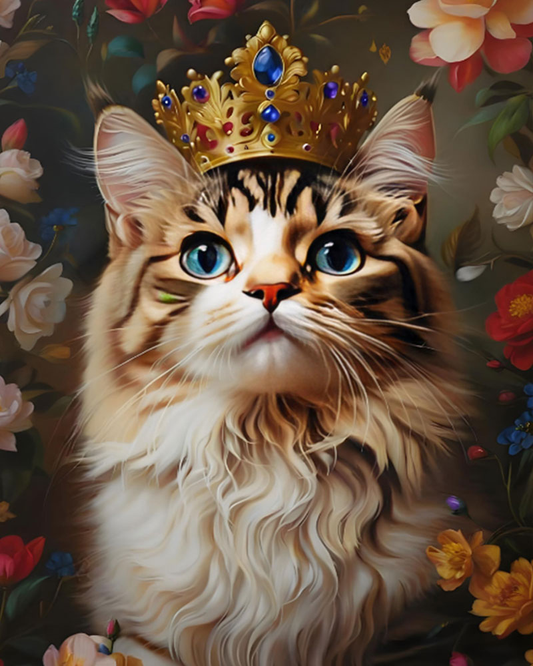 Royal Cat with Crown