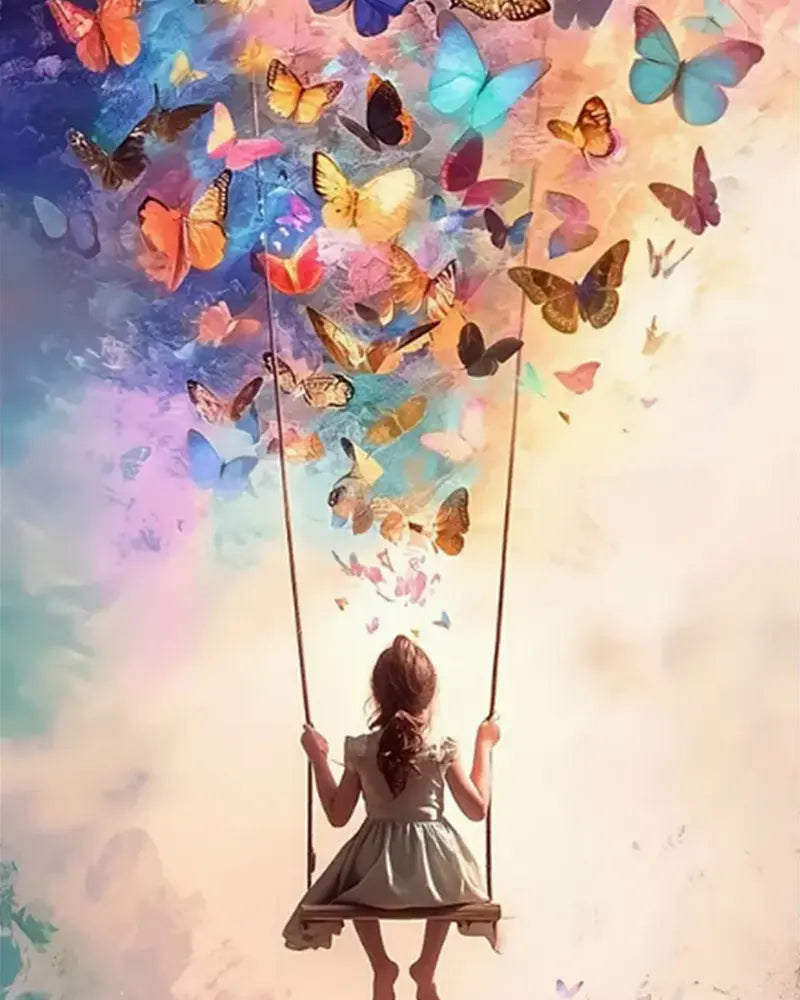 Butterfly Dreams Swing - Paint by Numbers Kit
