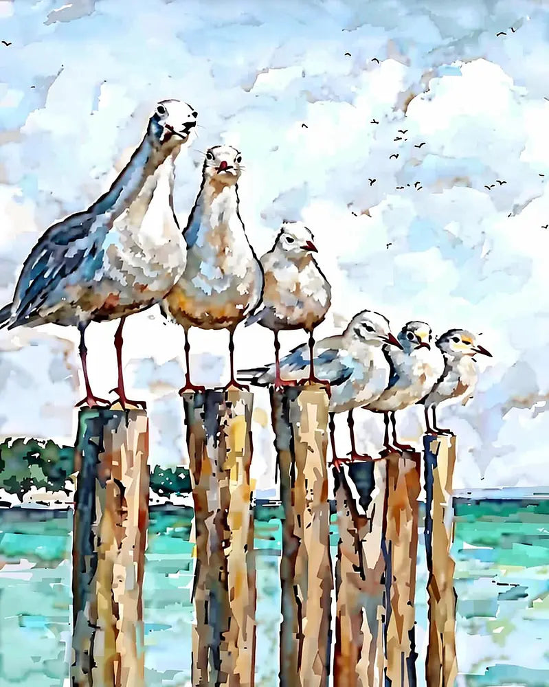 Seagull Pier | Paint By Numbers Kit
