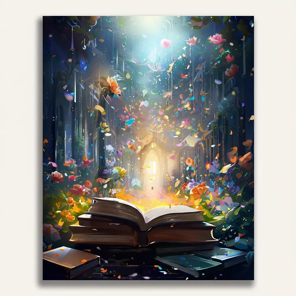 Magical Library Dreams - Framed Paint by Numbers Kit
