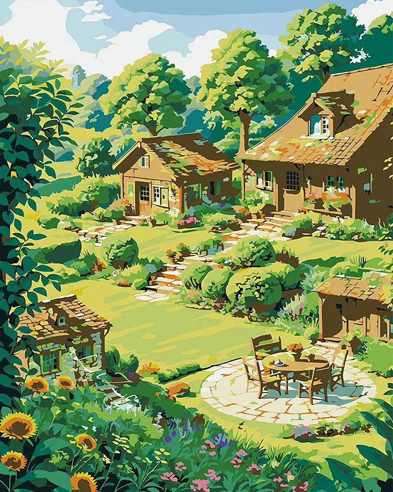 Countryside Village Retreat - Paint by Numbers Kit