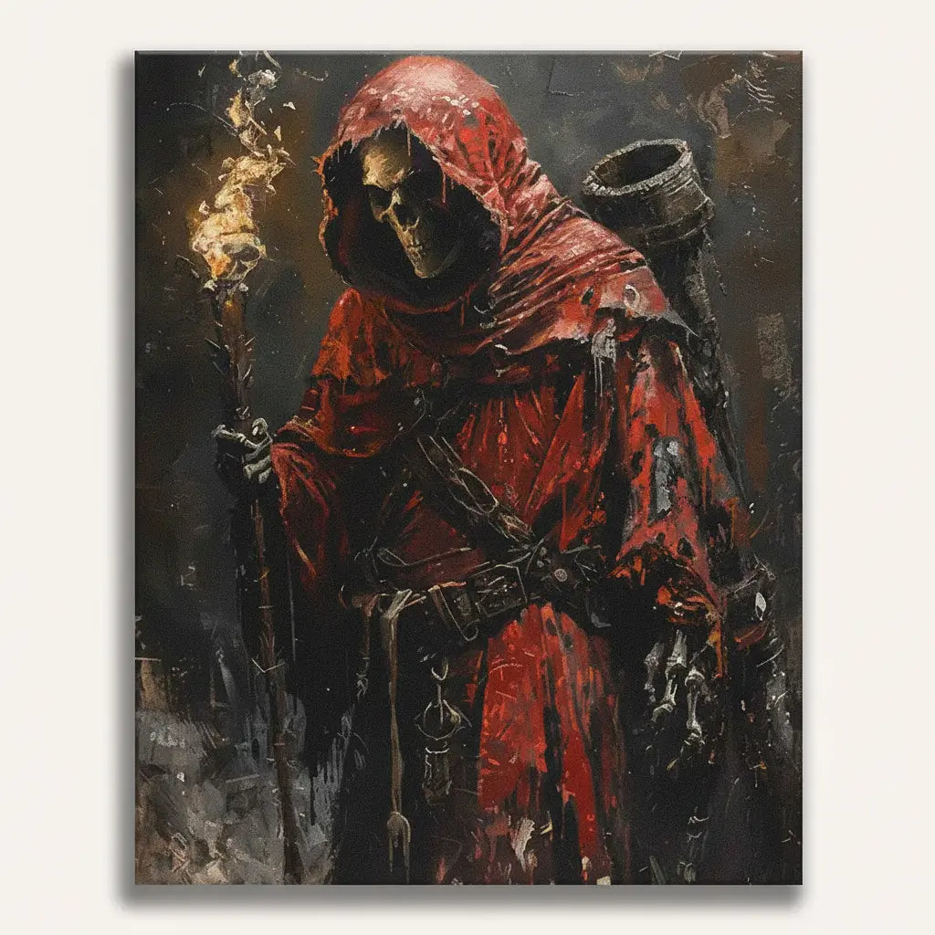 Hooded Warrior - Framed Paint by Numbers Kit