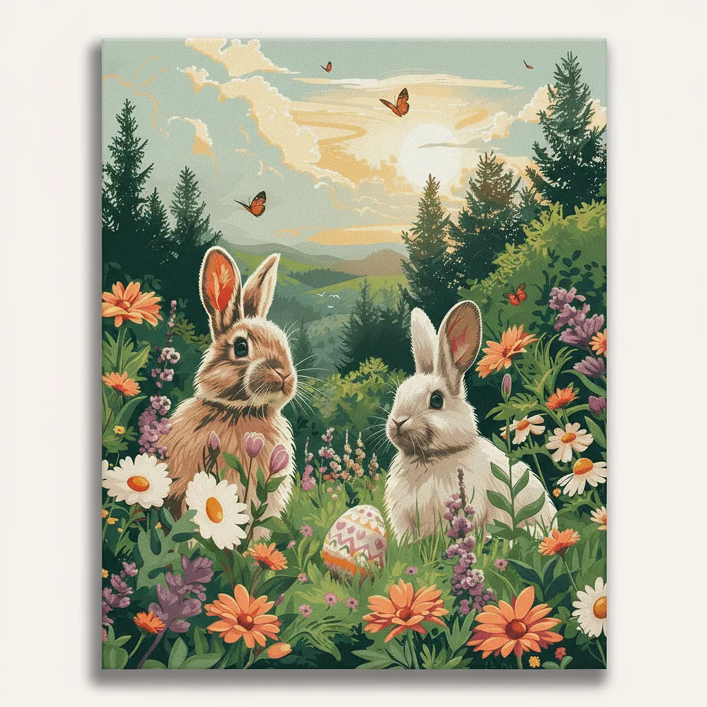 Easter Bunnies Floral
