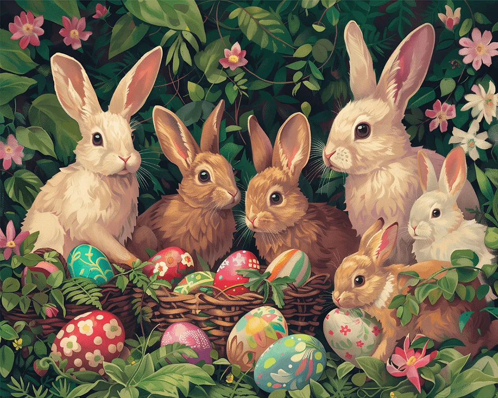 Easter Bunny Garden | Paint By Numbers Kit