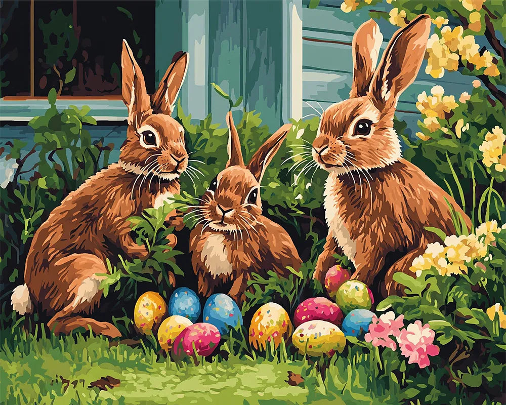 Easter Bunny Garden | Paint By Numbers Kit