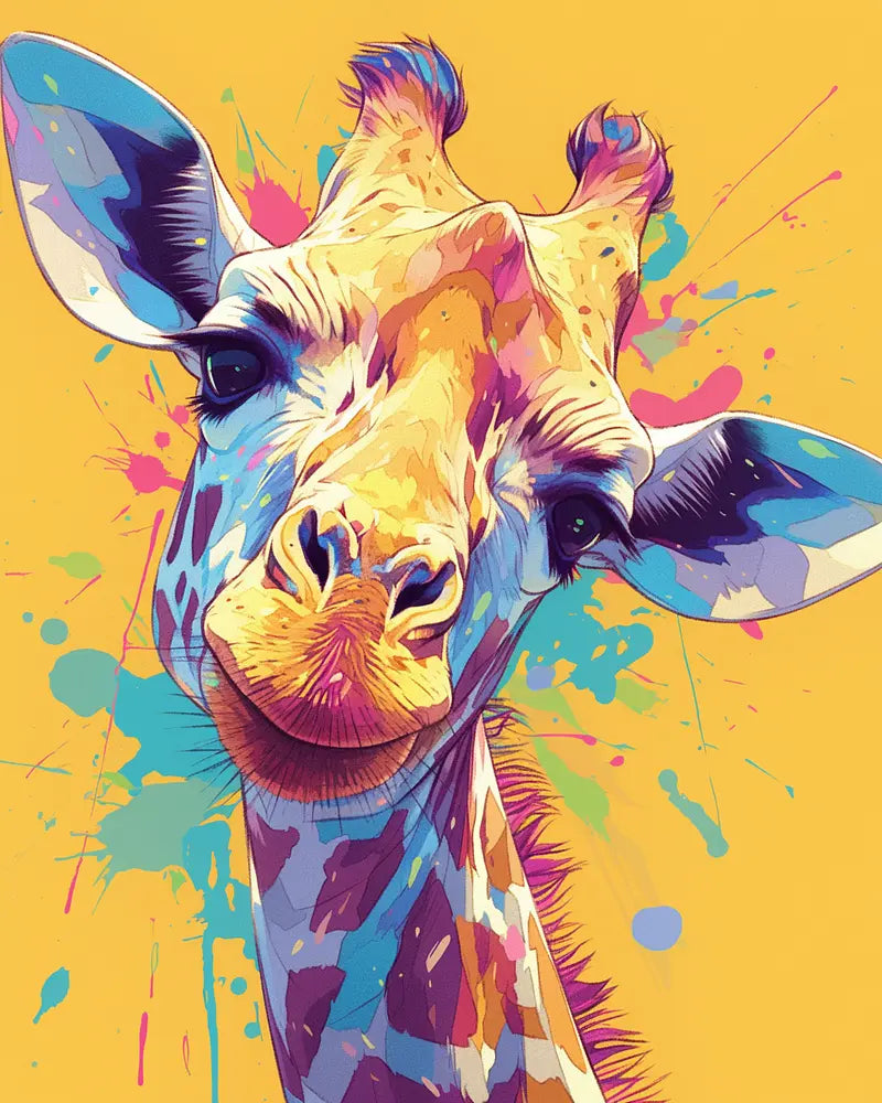 Colorful Giraffe - Paint by Numbers Kit