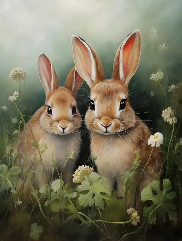 Bunny Meadow Painting | Paint By Numbers Kit