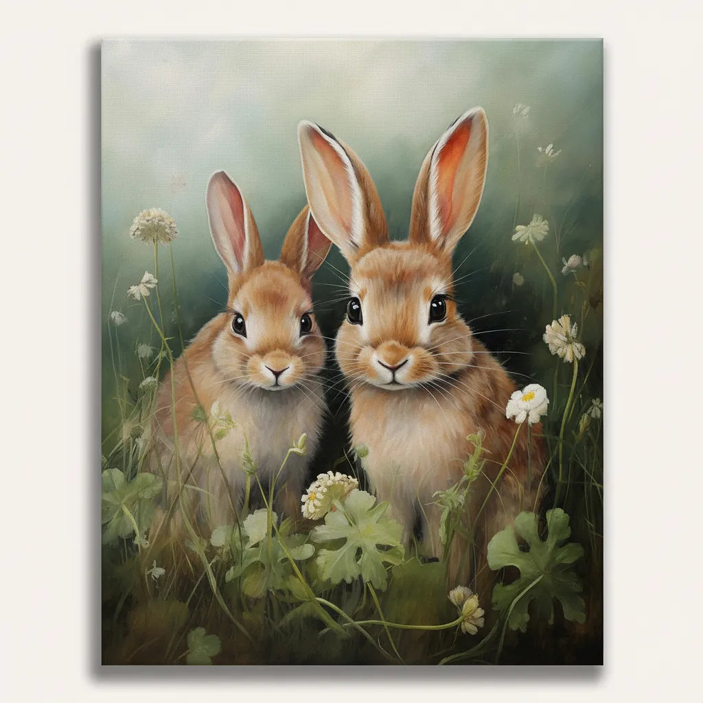 Bunny Meadow Painting