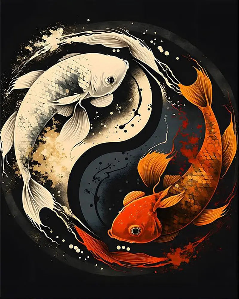 Koi Yin Yang - Paint by Numbers Kit