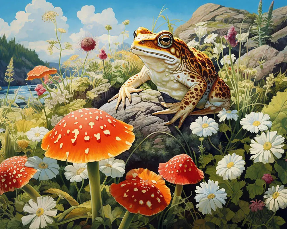 Forest Frog Painting - Paint by Numbers Kit
