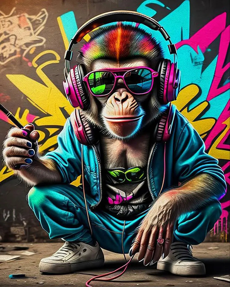 Cool Chimp Vibes - Paint by Numbers Kit