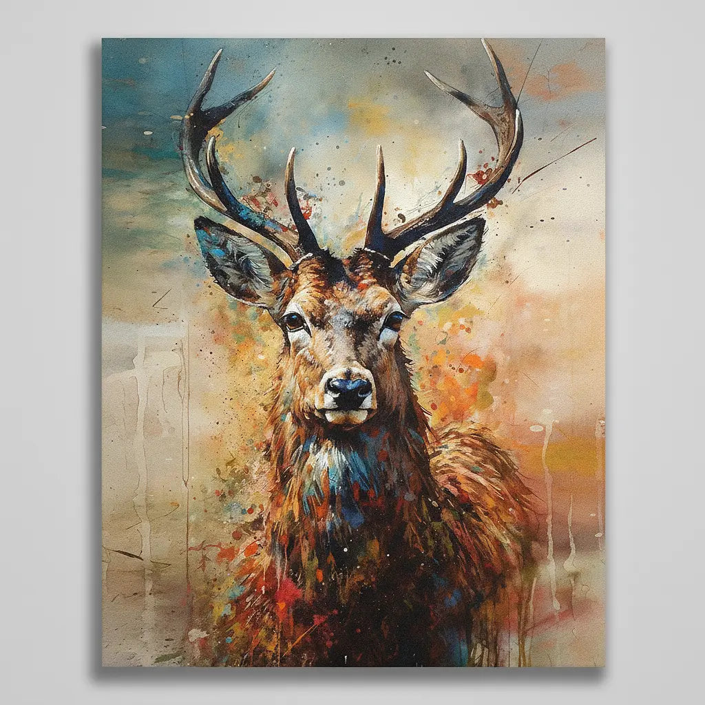 Majestic Deer Portrait - Framed Paint by Numbers Kit