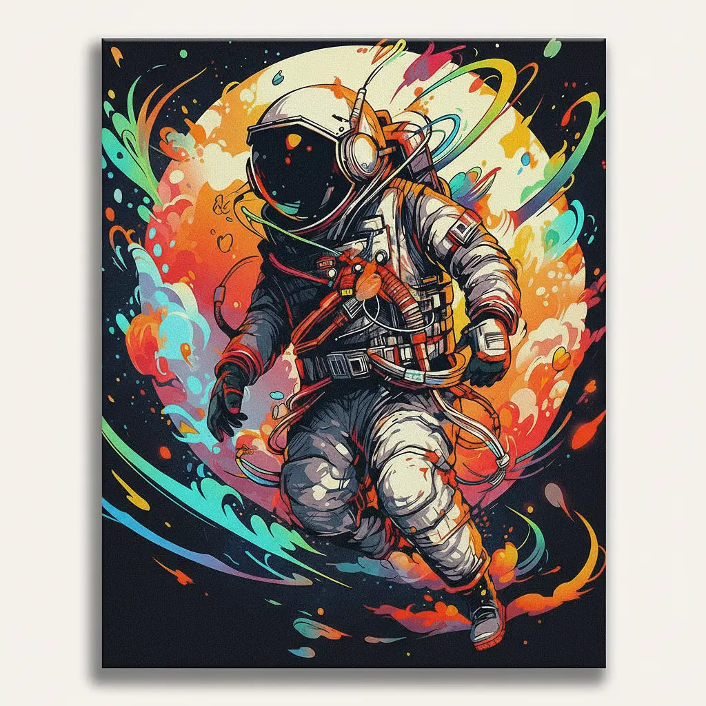 Space Explorer Astronaut - Framed Paint by Numbers Kit