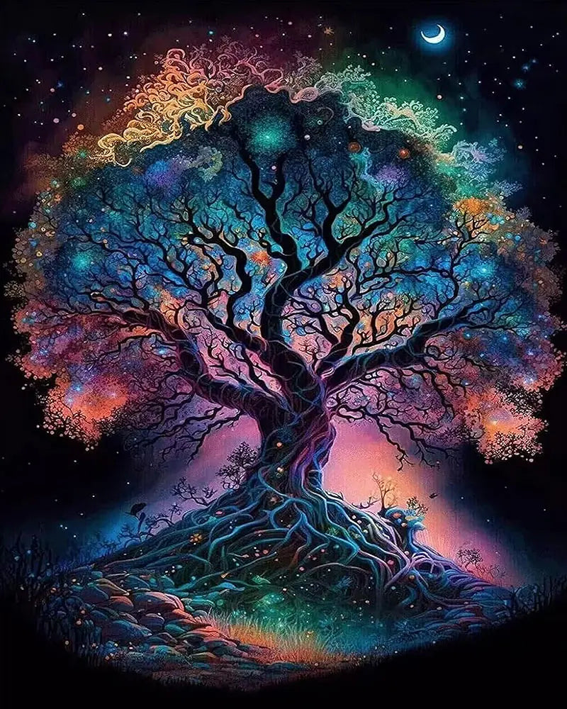 Cosmic Tree Painting - Paint by Numbers Kit