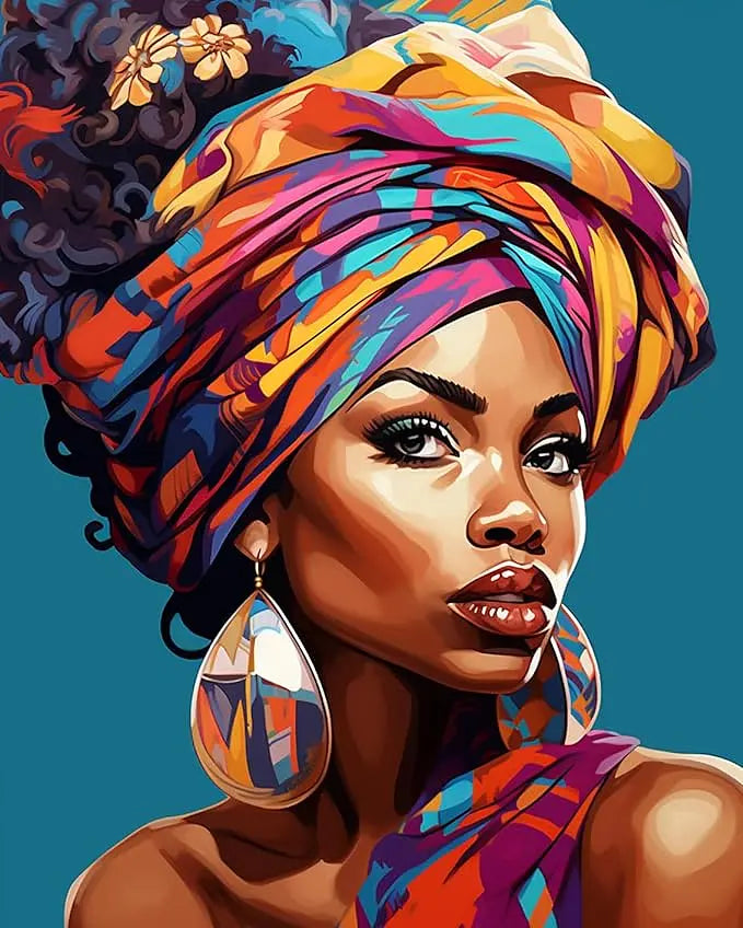 Vibrant Woman Portrait | Paint By Numbers Kit