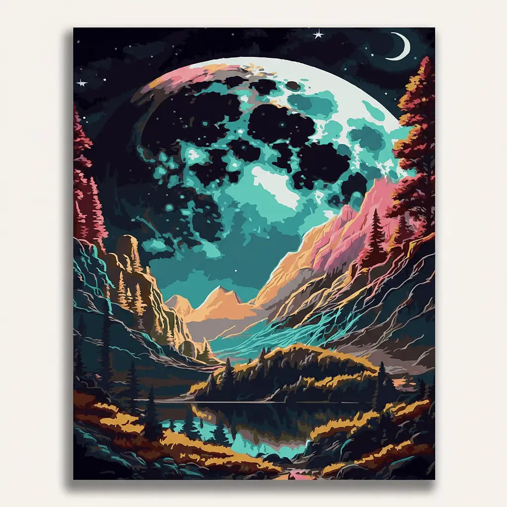 Cosmic Valley Vista - Framed Paint by Numbers Kit