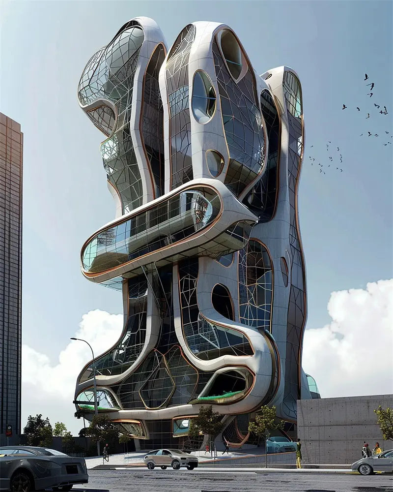 Futuristic Architecture Kit - Paint by Numbers Kit