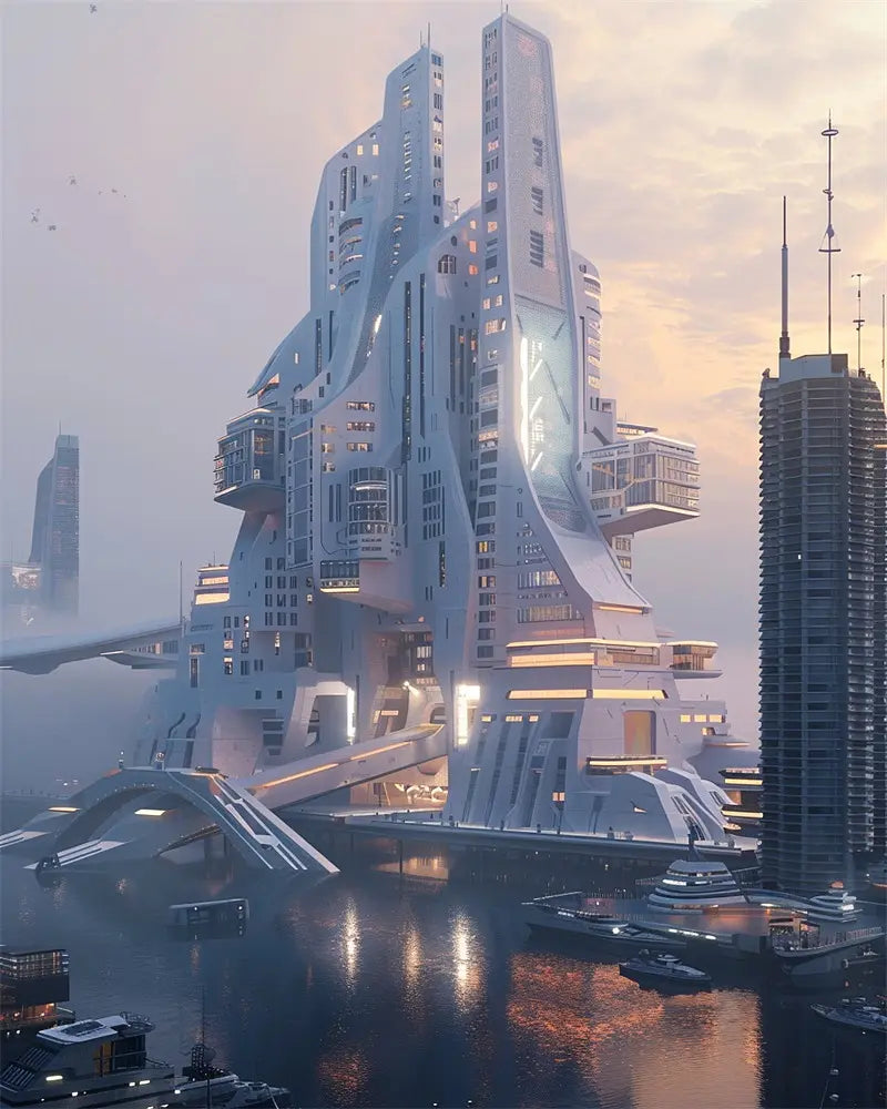 Futuristic City - Paint by Numbers Kit