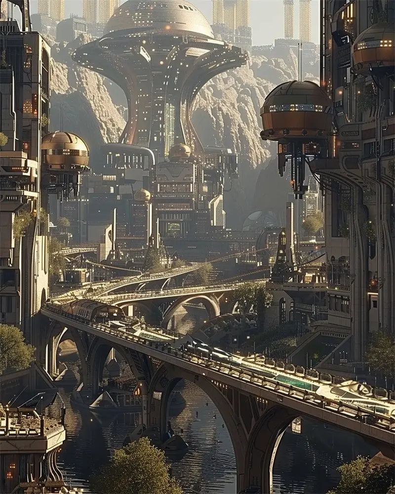 Futuristic City - Paint by Numbers Kit