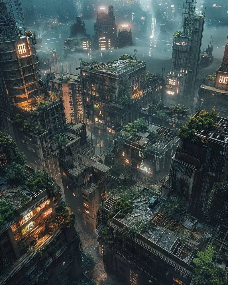 Cyberpunk City Scene | Paint By Numbers Kit