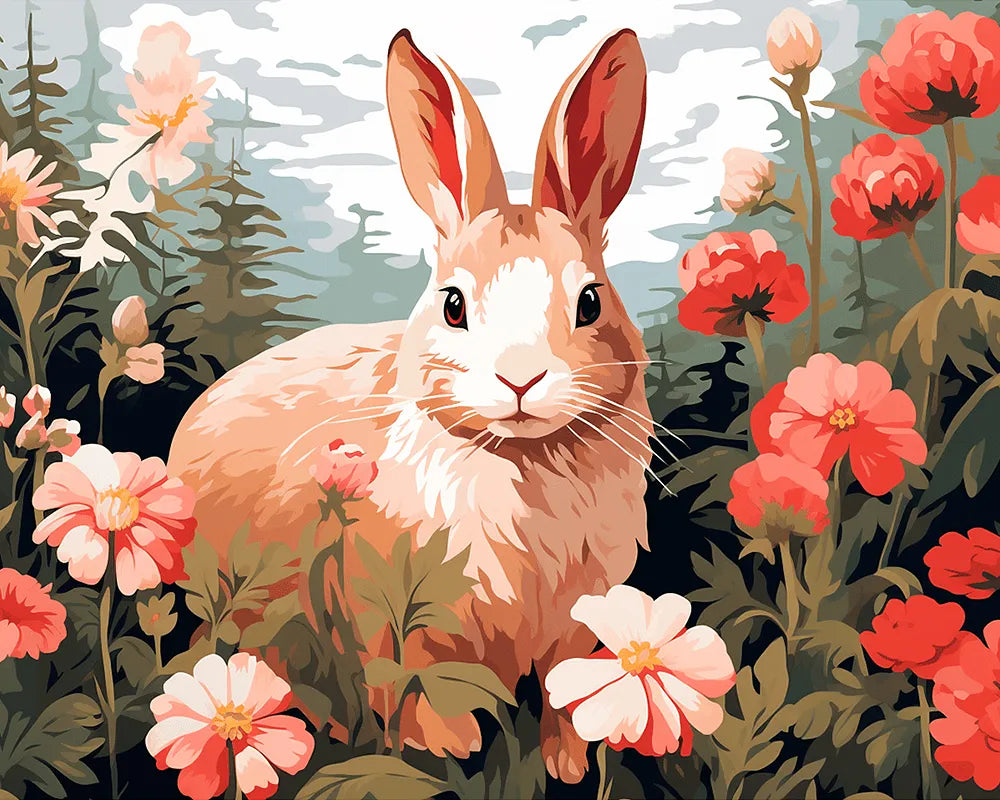 Bunny Garden Paradise | Paint By Numbers Kit