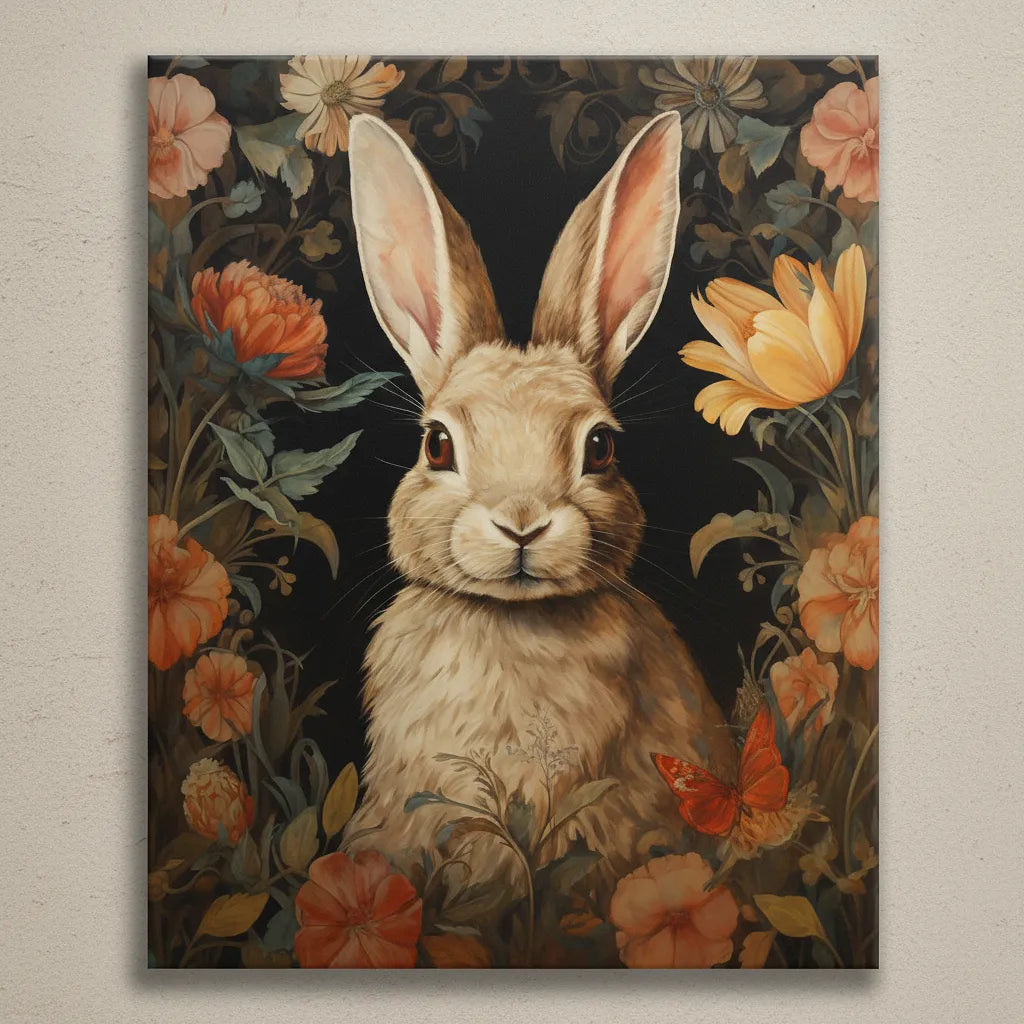 Floral Rabbit Portrait