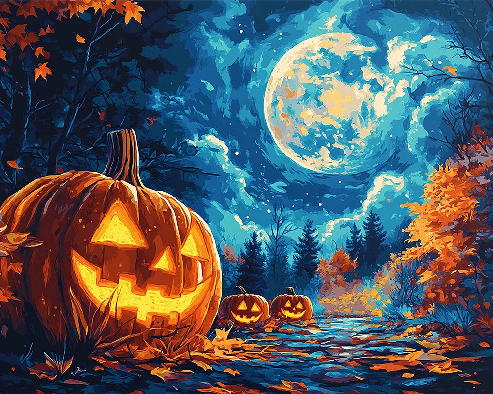 Halloween Night Painting | Paint By Numbers Kit