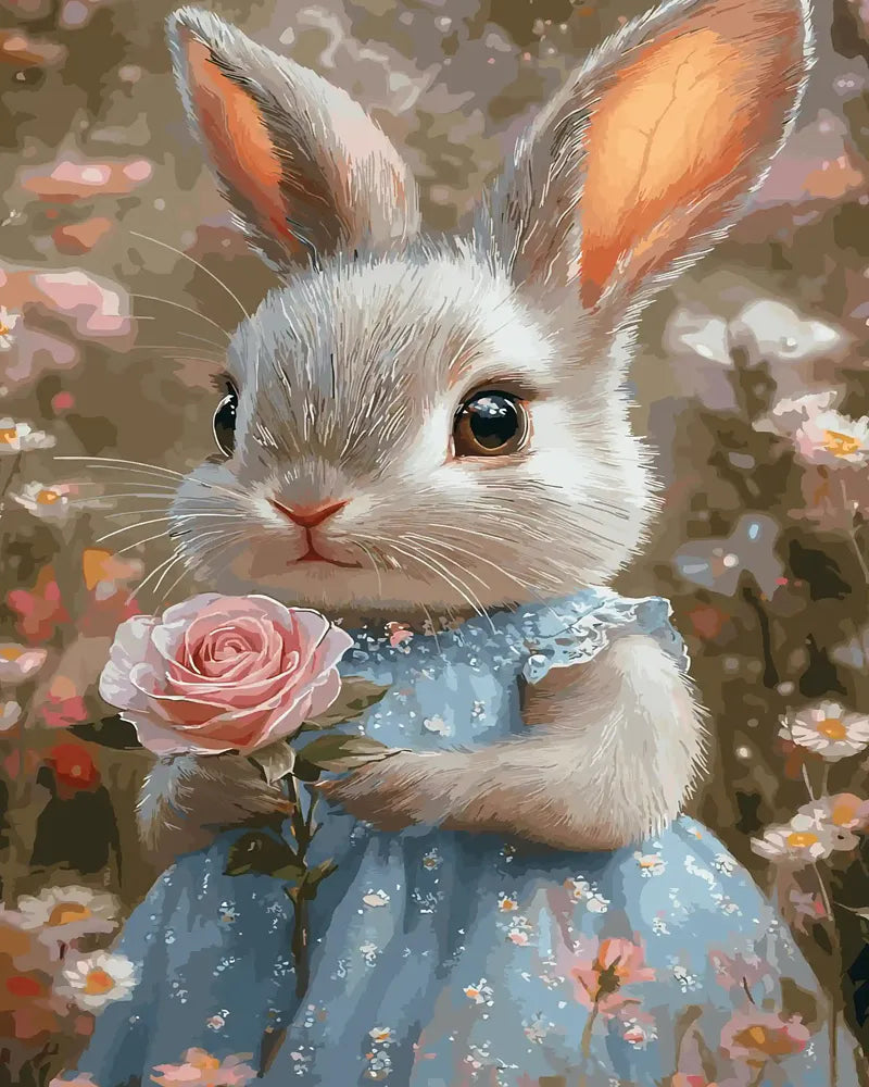 Bunny Rose Garden | Paint By Numbers Kit