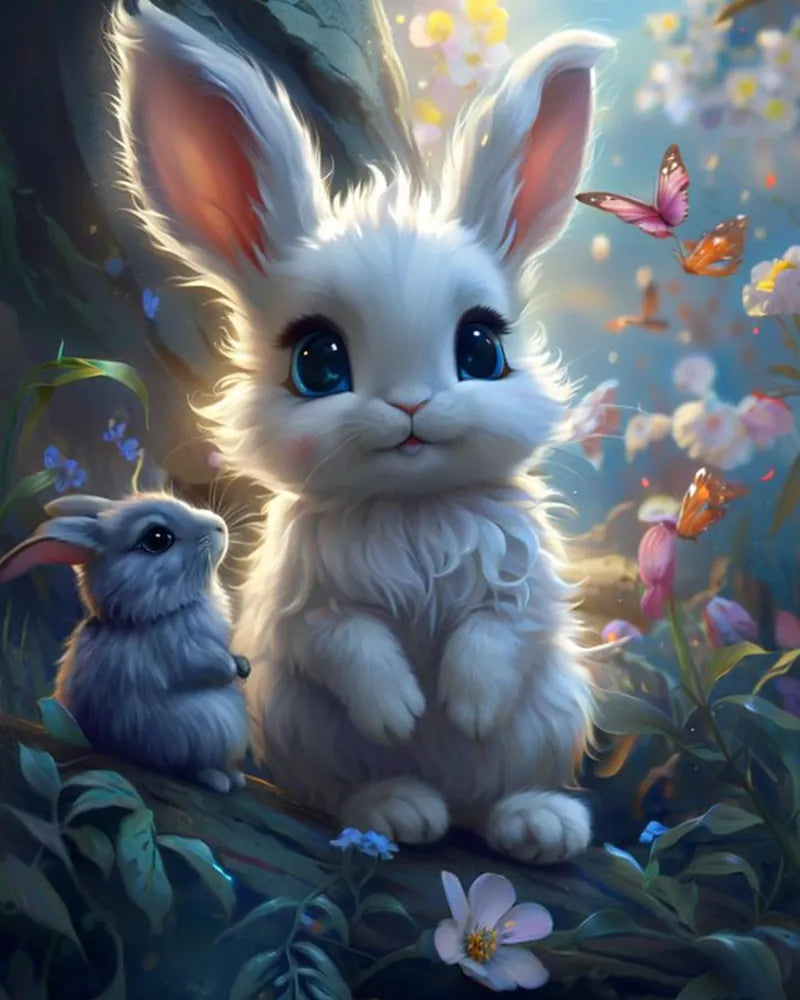 Cute Bunny Friends | Paint By Numbers Kit