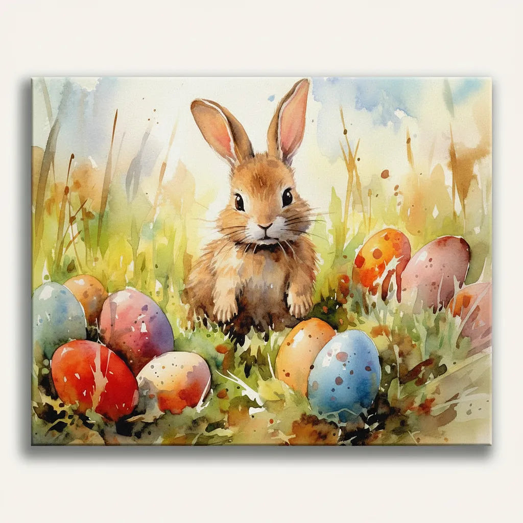 Easter Bunny Watercolor | Paint By Numbers Kit