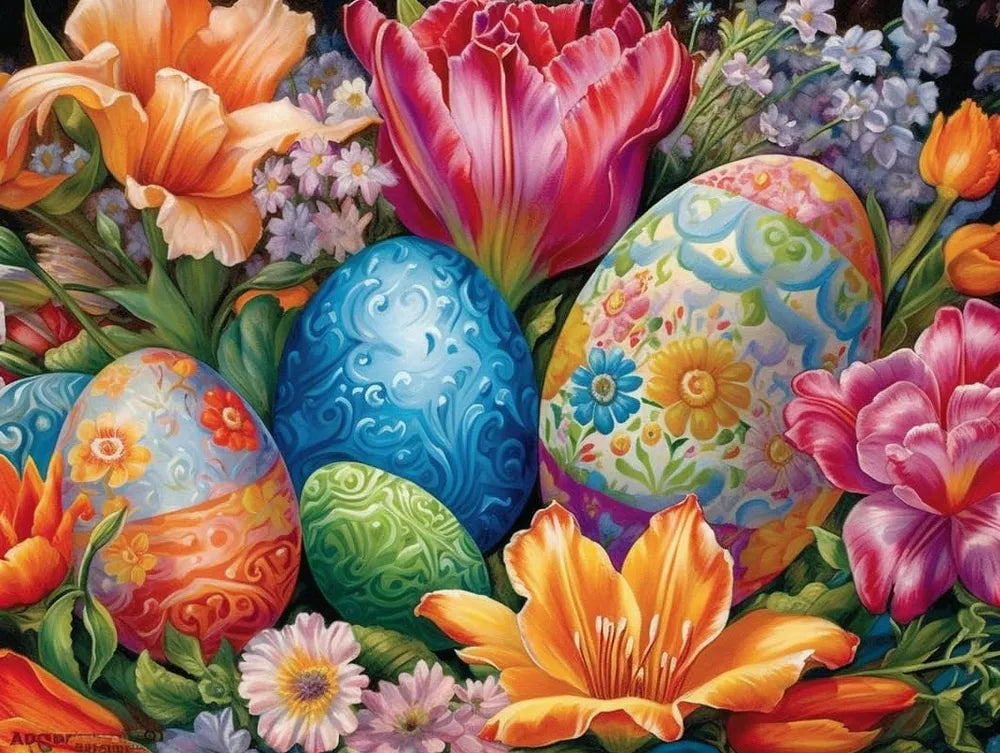 Easter Floral Eggs | Paint By Numbers Kit