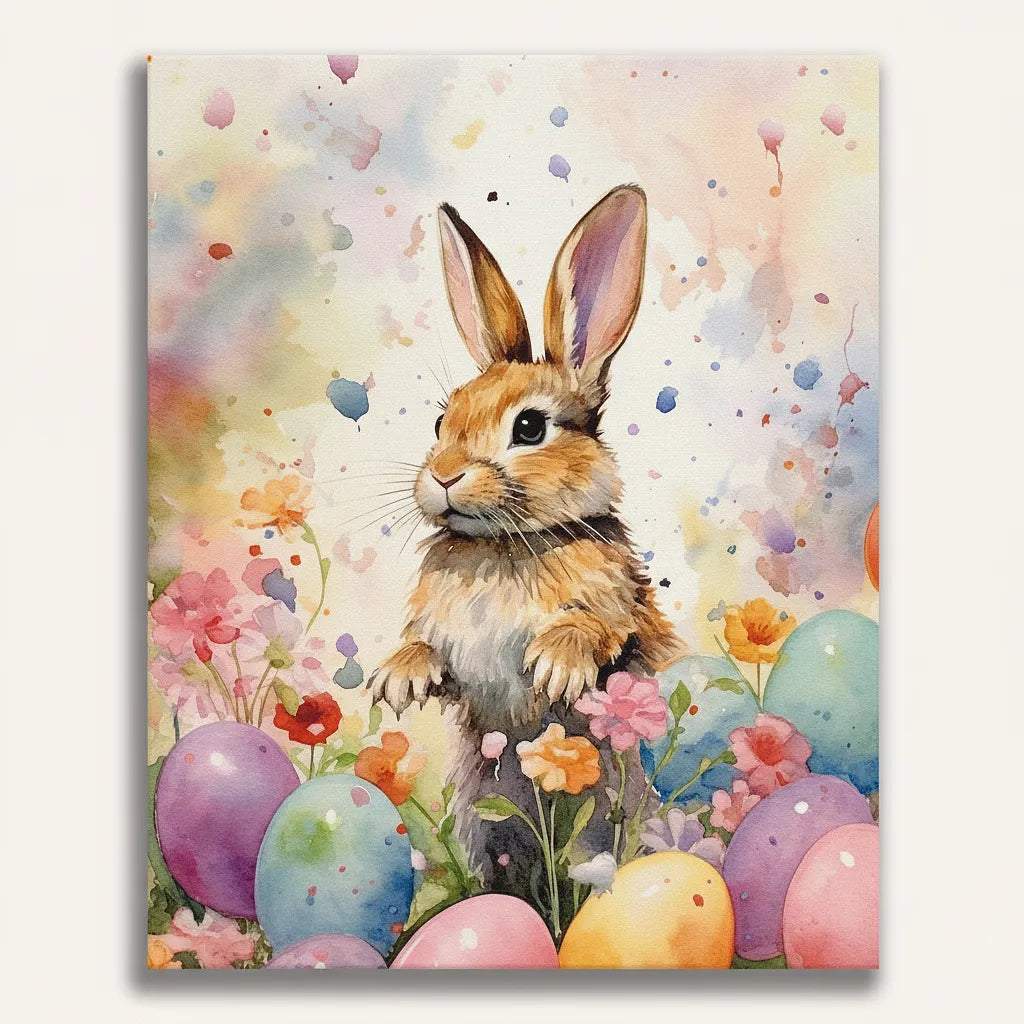 Easter Bunny Watercolor | Paint By Numbers Kit